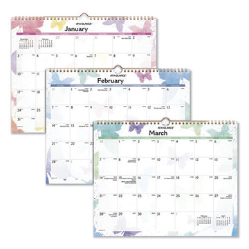 AT-A-GLANCE® Watercolors Recycled Monthly Wall Calendar, Watercolors Artwork, 15 X 12, White-multicolor Sheets, 12-month (jan-dec): 2022 freeshipping - TVN Wholesale